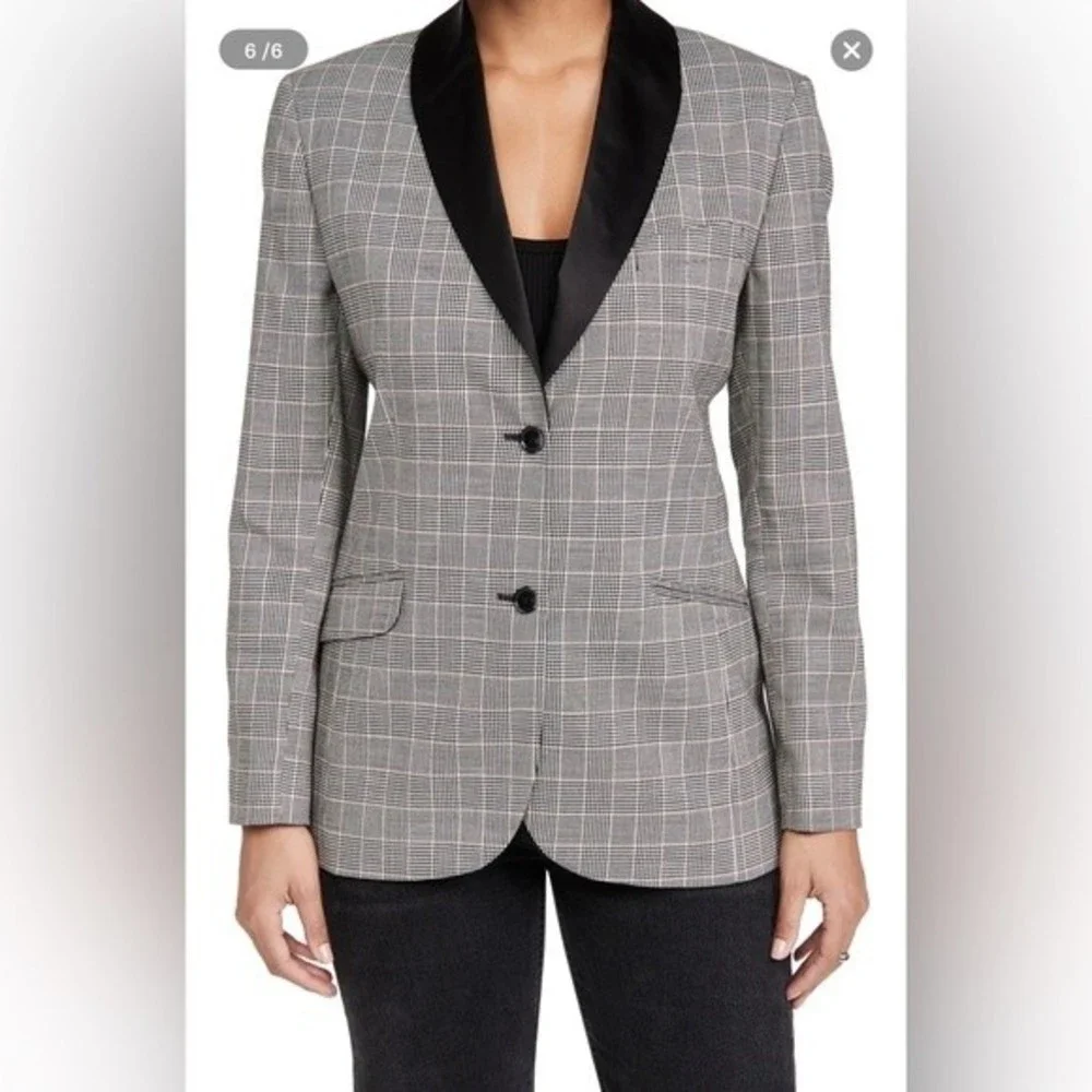 Fleur du Mal Plaid Check Oversized Jacket - Picture 4 of 6